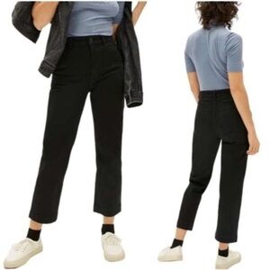 Everlane The Straight-Leg Crop Denim Jeans in Black Size 2